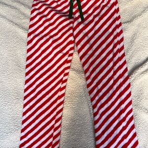 Red and White Candy Striped Pajama Pants